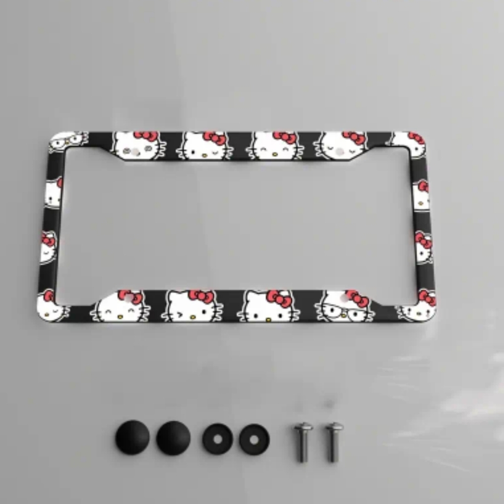 Hello Kitty Aluminum License Plate Frame